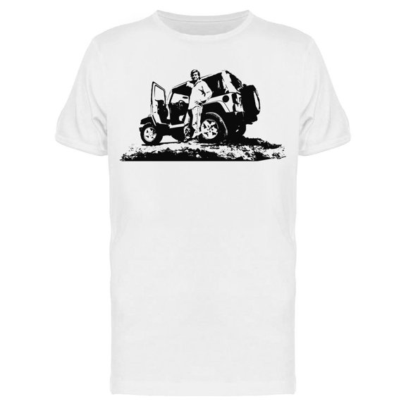 Jeep And Adventurer. Silohuette Tee Men's -Image by Shutterstock