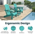 thumbnail image 5 of JUSTLET Folding Adirondack Chair, All-Weather Fire Pit Chairs, HDPE Adirondack Chairs with 2 Cup Holder, Outdoor Lawn Chair for Patio Garden, Aruba Blue, 5 of 10