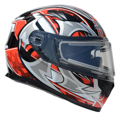 Vega Ultra Full Face Snownmobile Helmet with Heated Dual Lens Shield