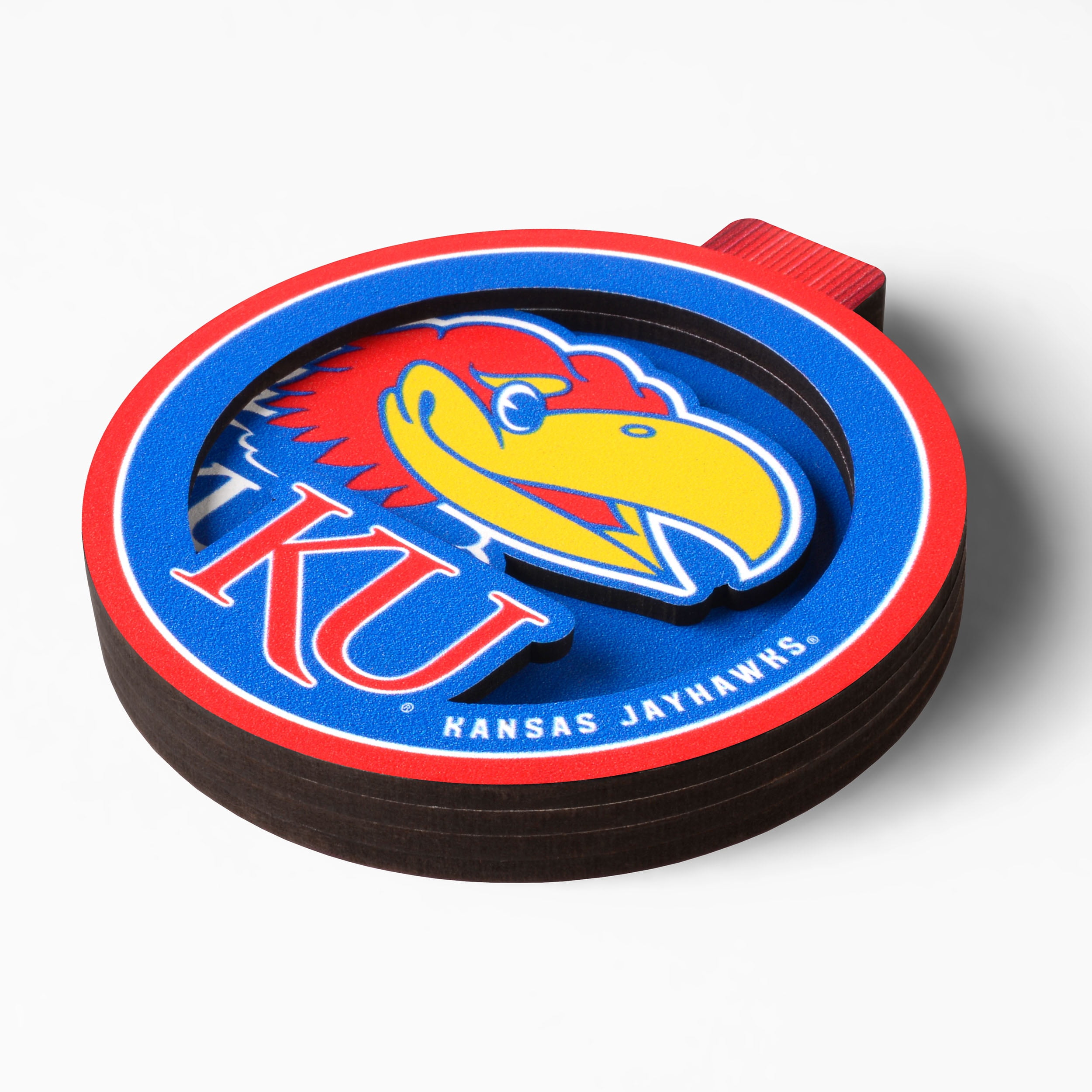 YouTheFan NCAA Kansas Jayhawks 3D Logo Series Ornament