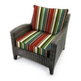 thumbnail image 4 of Jordan Manufacturing 46.5" x 24" Covert Sonoma Multicolor Stripe Rectangular Outdoor Deep Seat Chair Cushion Set with Welt, 4 of 13