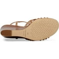 thumbnail image 3 of Cole Haan Jitney Knot Pecan Leather Ankle Strap Open Toe Wedge Heeled Sandals (Pecan Leather, 6), 3 of 6