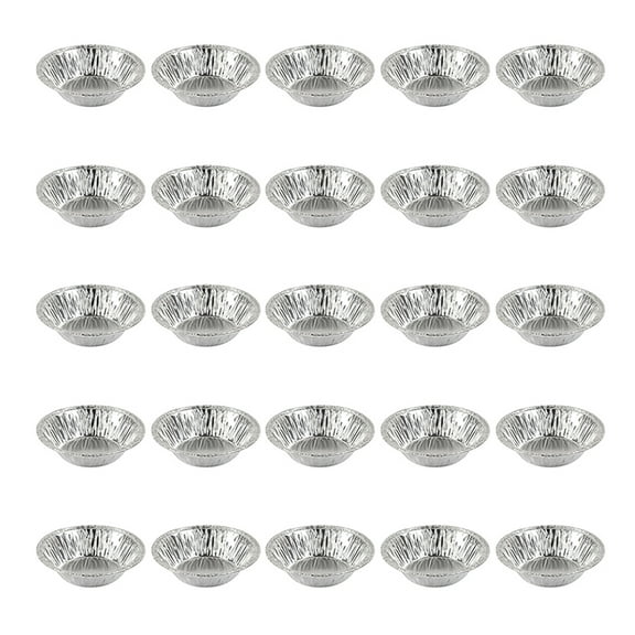 Yageerya 500pcs Round Egg Tart Mold Disposable Egg Cake Molds Mini Cake Pans Tinfoil Tray