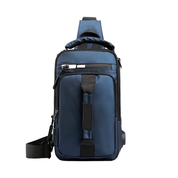 Mochila para Mujeres Mochila de Hombro Único de Hombres Y Mujeres Bolso de Pecho con Agujero de Auriculares Caminata Camping Mochila de Viajes Al Aire Libre