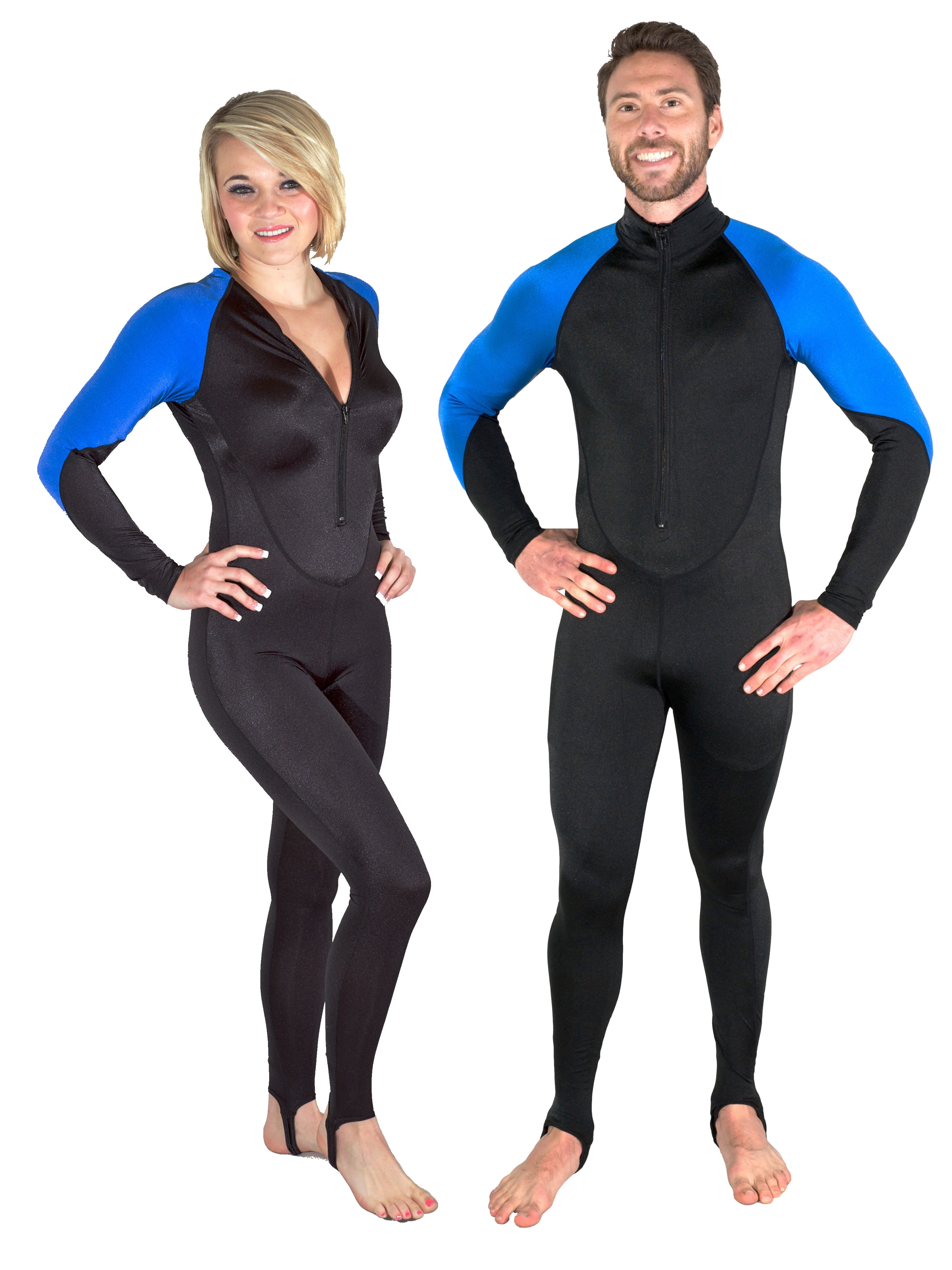 Storm Black/Blue Lycra Dive Skin for Scuba Diving, Snorkeling and Water