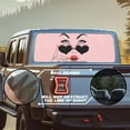 thumbnail image 3 of FUIALDOLG Woman with Heart Sunglasses Perforated Vinyl Rear Window Decal Graphic, 66.9" x 22.4" Waterproof See-Through Sticker for Trucks, Pickup Cars and SUVs, 3 of 8