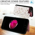 thumbnail image 5 of TECH CIRCLE For iPhone 7 / 8 / SE 2022 & 2020 Wallet Case with Card Holder,PU Leather Kickstand Flower Case Magnetic Clasp Kickstand Shockproof Protective Cover for Apple iPhone 7 / 8 / SE,Flower Vine, 5 of 7