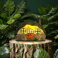 thumbnail image 3 of Sruoe Garden Statues for Outside, Garden Decorations Outdoor, Garden Decor with LED Light, Garden Solar Lights, Solar Garden Decor, Gardening Gifts, House Garden Statue for Garden Lawn Pathway Yard, 3 of 6