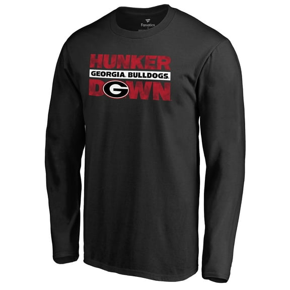 Men's Black Georgia Bulldogs Logo Hometown Collection Long Sleeve T-Shirt