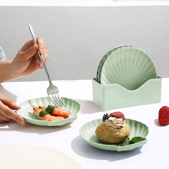 Feltree Creatives Shells Smalls Plates Desktop Spit Bones Garbage Crumbss Tray Plates Home Loading Snacks Nut Plates Tableware Set Food Tray
