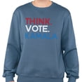 thumbnail image 2 of Think Vote Kamala Sweatshirt Unisex Small Indigo Blue, 2 of 5