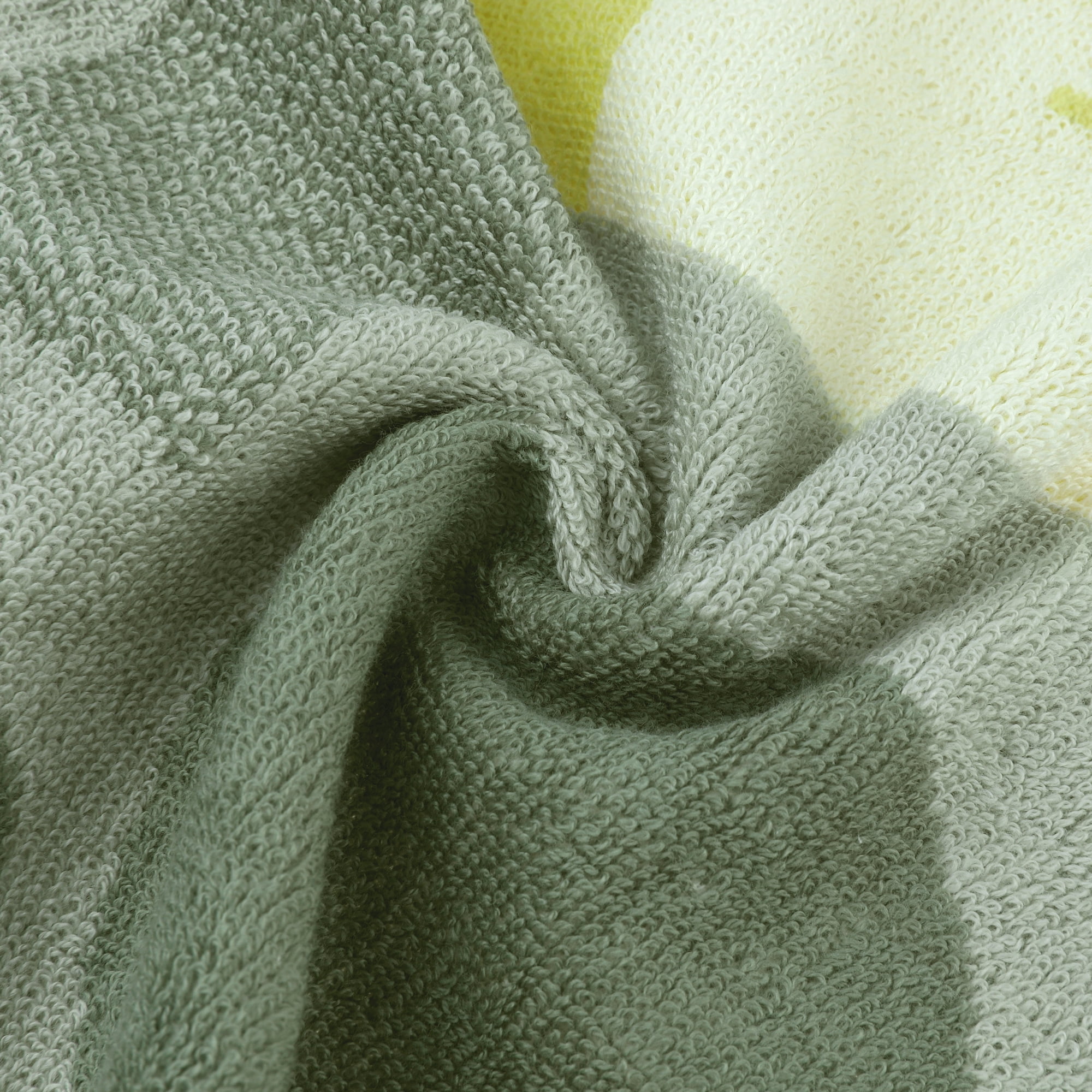Unique Bargains Cotton Cleaning Cloths Soft Absorbent Dishes Kitchen Towels 10" x 10" Green 10pk