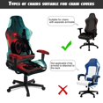 thumbnail image 6 of SCRAWLGOD Cyberpunk Style People Motorcycle Pattern 4 PCS Gaming Chair Covers Slipcovers Non-Slip Game Chair Cover with Armrest Covers Universal Rotating Gaming Armchair Protector, 6 of 7