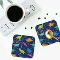 thumbnail image 5 of Balery 6 Pcs Dinosaursleather Coasters Set, Drink Table Cup Coasters For Living Room Kitchen Coffee Decor, 5 of 9