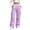 A Purple, variant on Women's Sweatpants Ndbuld Women's Casual Solid Color Drawstring Elastic Waist Sweatpants Cuffed Side Pockets Pants Wine M