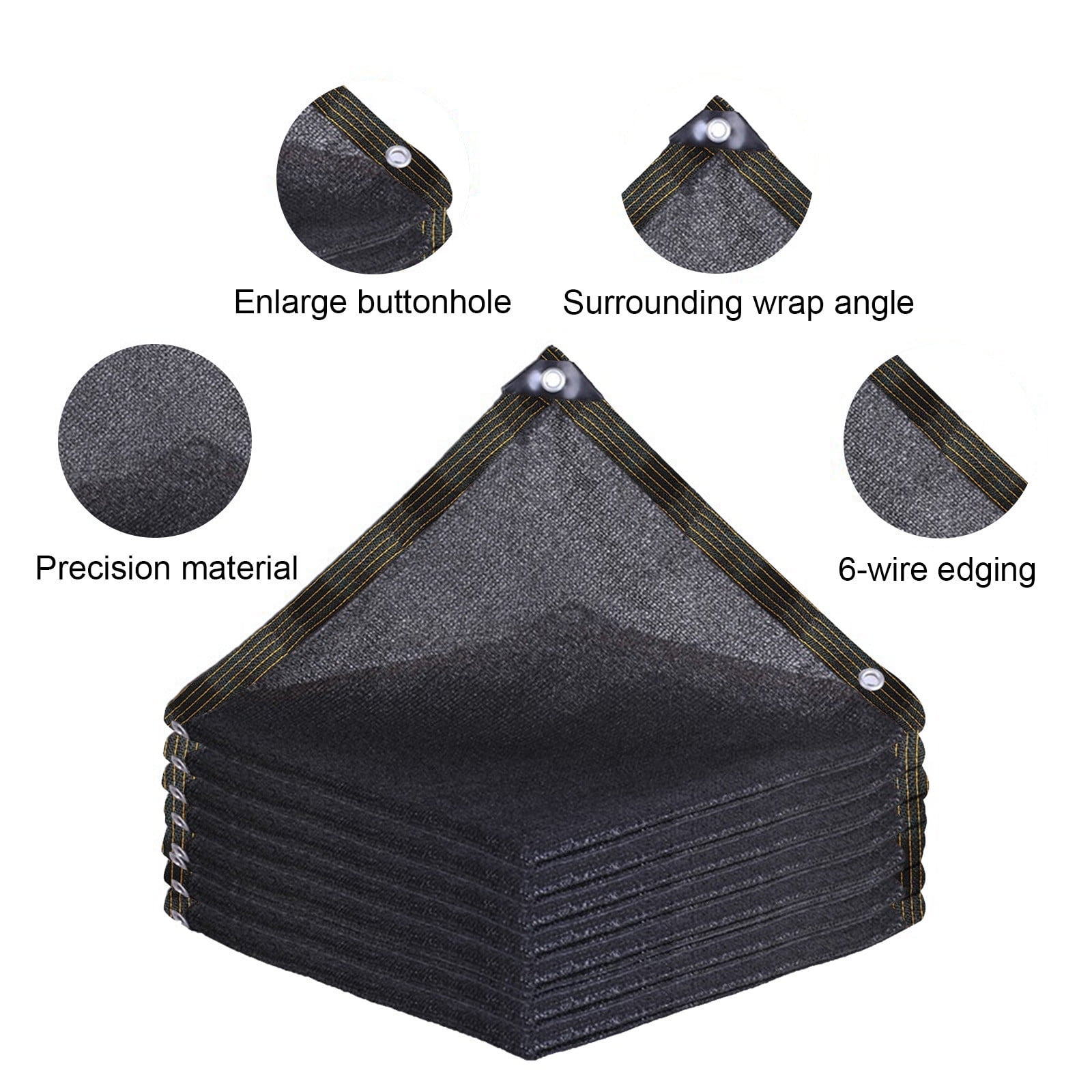 Summer Savings Clearance! Boovnll Sun Shades Outdoor Patio, 13.2x13.2Ft Rectangle Sand UV Block Sunshade Mesh Insulation Permeable Heavy Duty Shade Cloth for Outdoor Patio Yard Garden, Sun Shade