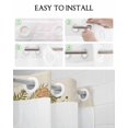 thumbnail image 5 of No Hook Shower Curtain with Snap in Liner, Christmas Wreath Beige Seahorse Starfish Hotel Shower Curtains for Bathroom, Washable Shower Curtain Liner Set with Mesh Top Window, 36"x78", 5 of 6