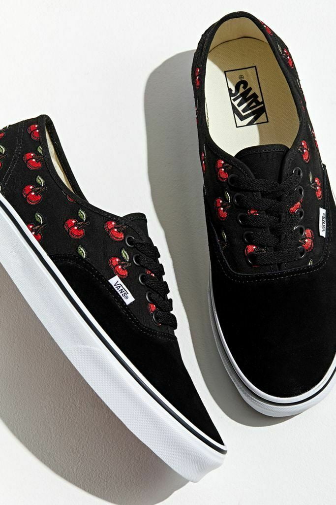 cherry vans shoes