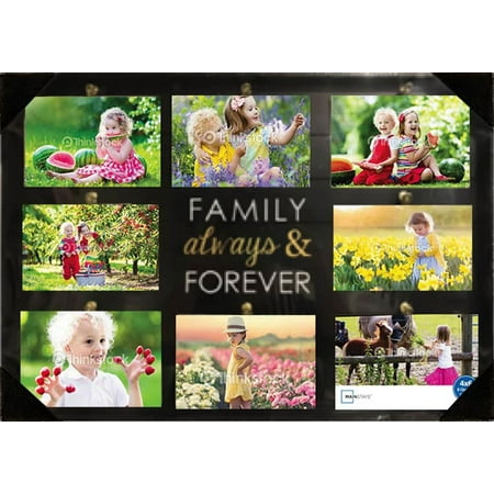 Mainstays Plank 8-opening Black Collage Frame