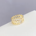 thumbnail image 3 of Jumpingount Anillo de apertura para mujer, anillos de decoración de diamantes de imitación geométricos de cobre, decoraciones de mano ajustables, joyería Ropa, zapatos y accesorios Miscelánea Jumpingount AP014804-00, 3 of 6