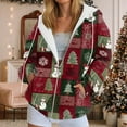 thumbnail image 2 of zaveiop Ugly Christmas Hoodies Women Xmas Tops Zip up Hooded Sweater Funny Christmas Vacation Sweatshirt Graphic Hoodies Cardigan (Z-Grey, XXL), 2 of 7