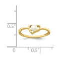 thumbnail image 3 of Madi K 14K  3-4mm White Button Freshwater Cultured Pearl Heart Ring, 3 of 5