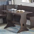 thumbnail image 4 of TMS 3-Piece Corner Reversible Indoor Dining Breakfast Nook with Storage, Includes Nook, Table and Bench, Espresso, 4 of 6