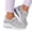 Gray, variant on Women's Large Size Platform Sneakers with Front Lace-Up Casual Sporty Heeled Trainers for Comfort & Style,Brown Size 43