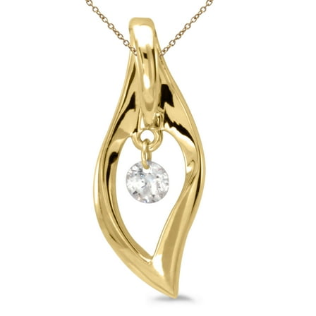 14K Yellow Gold Pendant with 18 Chain