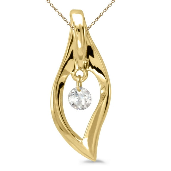 14K Yellow Gold Pendant with 18 Chain