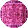 thumbnail image 1 of Ahgly Company Indoor Round Oriental Pink Industrial Area Rugs, 3' Round, 1 of 4