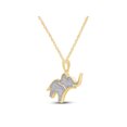 thumbnail image 2 of AFFY 1/8 Carat CT.t.w Round Cut Yellow Natural Diamond Elephant Pendant Necklace in 14K Yellow Gold Over Sterling Silver, 2 of 5