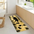 thumbnail image 4 of Bear Bathroom Rugs, Animal Black Bear Design Bath Mat, Non Slip Bath Mat with Black Bear Forest Trees Rustic Cabin Bathroom Rustic Cabin Lodge Farmhouse Mat Rugs for Living Room Area Rugs (17X29inch), 4 of 5