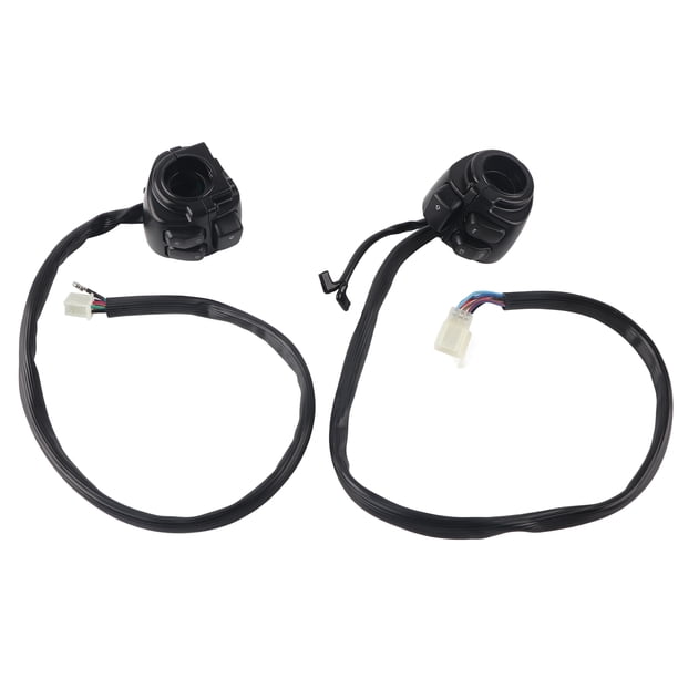 2 uds 1 pulgada interruptor de manillar de motocicleta faro bocina de señal de giro botón de Control de engranaje UniversalNegro Jadeshay A