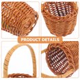 thumbnail image 2 of 4pcs Mini Woven Baskets Miniature Flower Basket Mini Picnic Basket Mini Rattan Baskets, 2 of 9