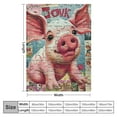 thumbnail image 4 of BCIIG Pig Blanket, Pig Gifts for Pig Lovers, Just A Girl Who Loves Pigs, Pig Themed Gifts Blanket, Cute Pink Cartoon Pig Blanket for Kids Girls, Soft Cozy Fleece Blanket for Couch Sofa ​Bed  60x80in, 4 of 6