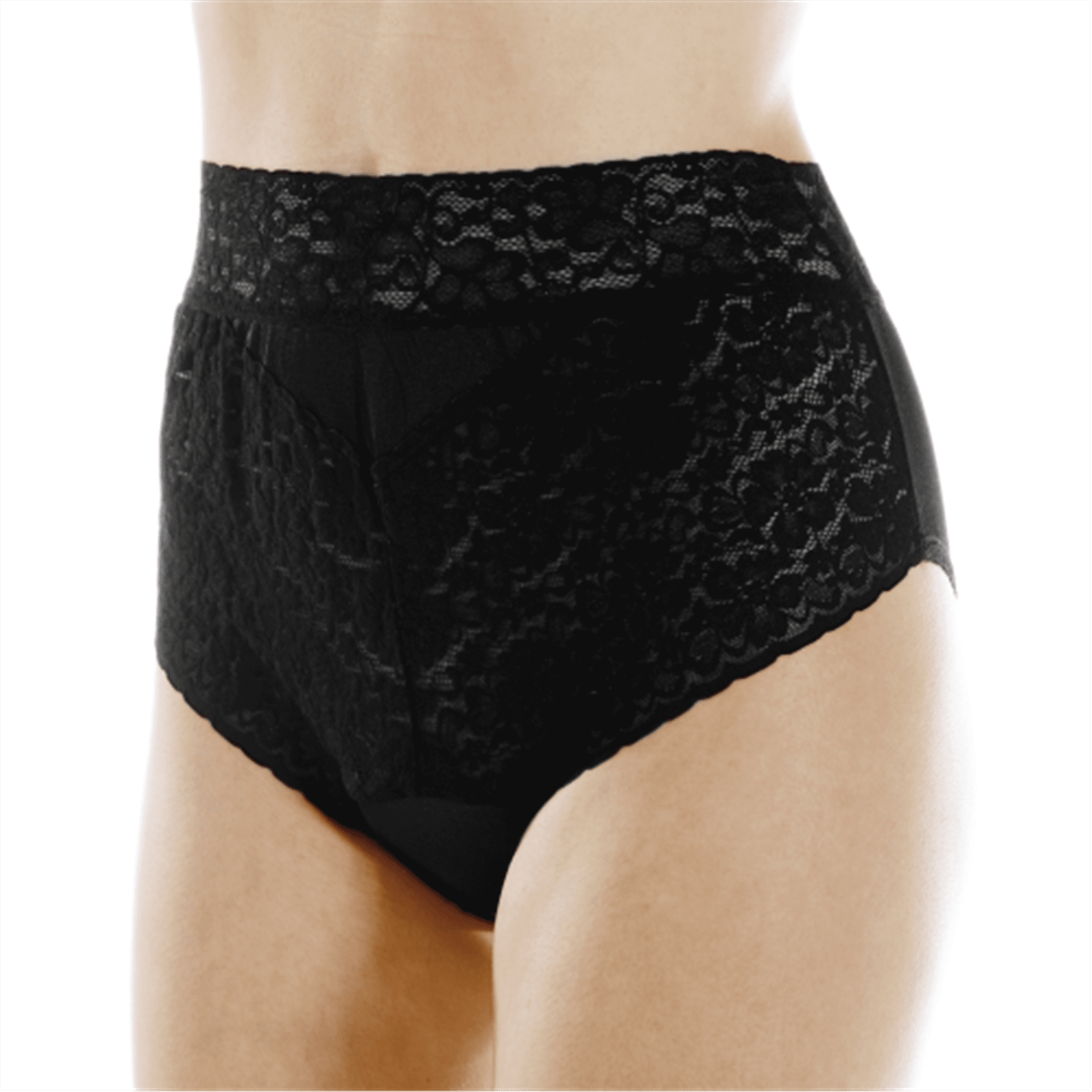 3-Pack Women's Nylon Regular Absorbency Incontinence Panties Beige Large  (Fits Hip 41-42) 