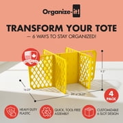 Ramtuff 6 Pack Stackable Storage Container and ORGANIZE-IT! 4 Pack Tote Dividers