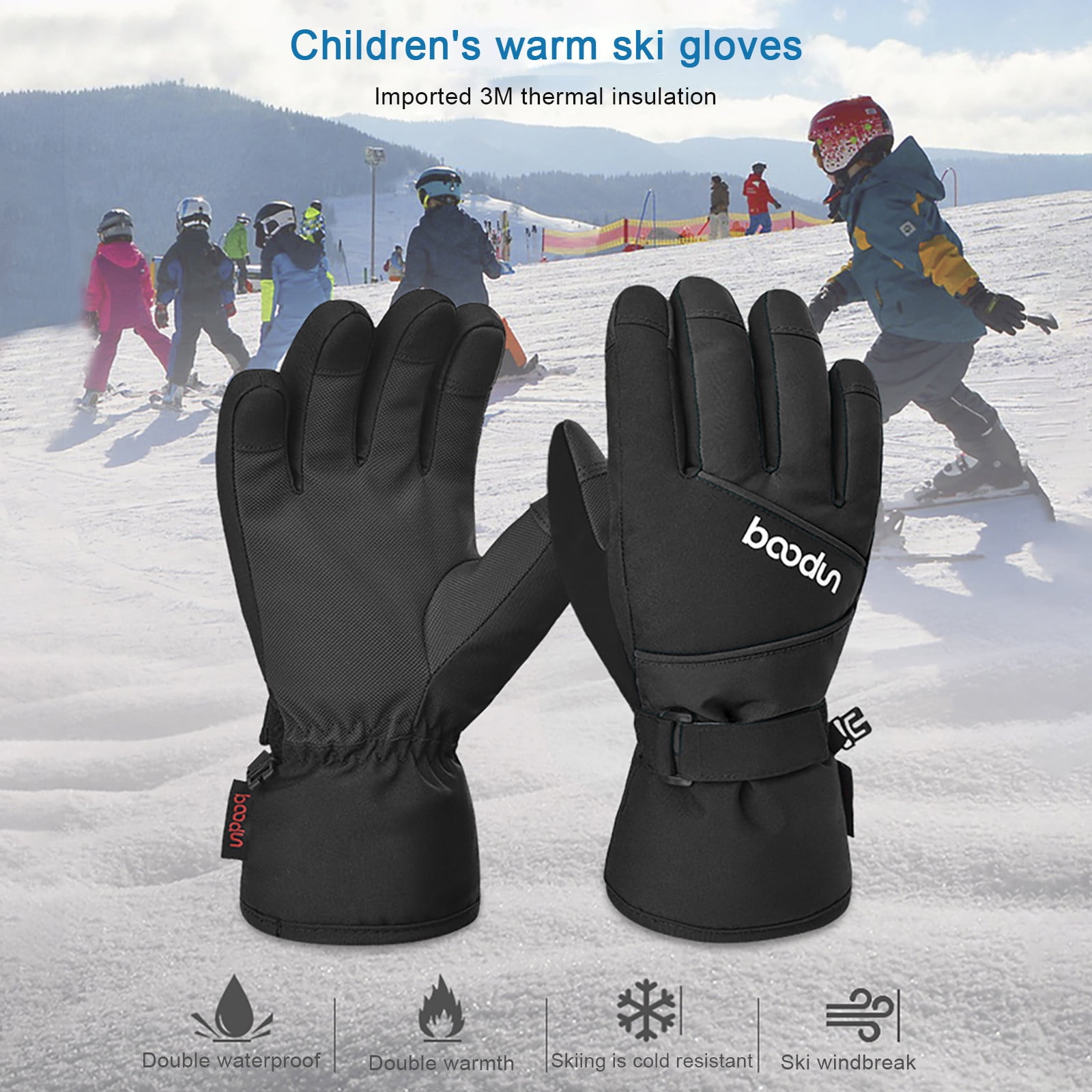 Skiing Gloves Mittens Outdoor Sports Windproof Waterproof Protection Thermal 