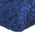 thumbnail image 2 of The HomeCentric Cushion Cover For Chair, Navy Blue Decorative Pillow Cover, Solid Cushion Cover, Pack of 2, 12x12 inch (30x30 cm) Pillow Case, Taffeta Decorative Pillow Cover, Pintucks - Night Texture, 2 of 3