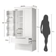 thumbnail image 6 of Pantry Cabinet, Lofka 71" Kitchen Pantry Storage Cabinet with Magnetic Doors and 12 Shelves, White, 6 of 9