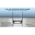 thumbnail image 2 of 11 oz. ARC Aristocrat Rocks Glasses- 10 Pack- Black, 2 of 5