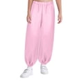 thumbnail image 3 of YiZYiF Kids Girls Belly Dance Satin Harem Pants Arab Bloomers Solid Casual Baggy Trousers Athletic Pink 12, 3 of 4