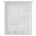 thumbnail image 2 of Boho Gray Sheer Curtains 54 Inches Long, White Chevron Stripes Abstract Geometric Light Filering Curtains, Breathable Simi Curtain Privacy Drapes for Kitchen Bathroom Nursery Small Window Treatment, 2 of 9