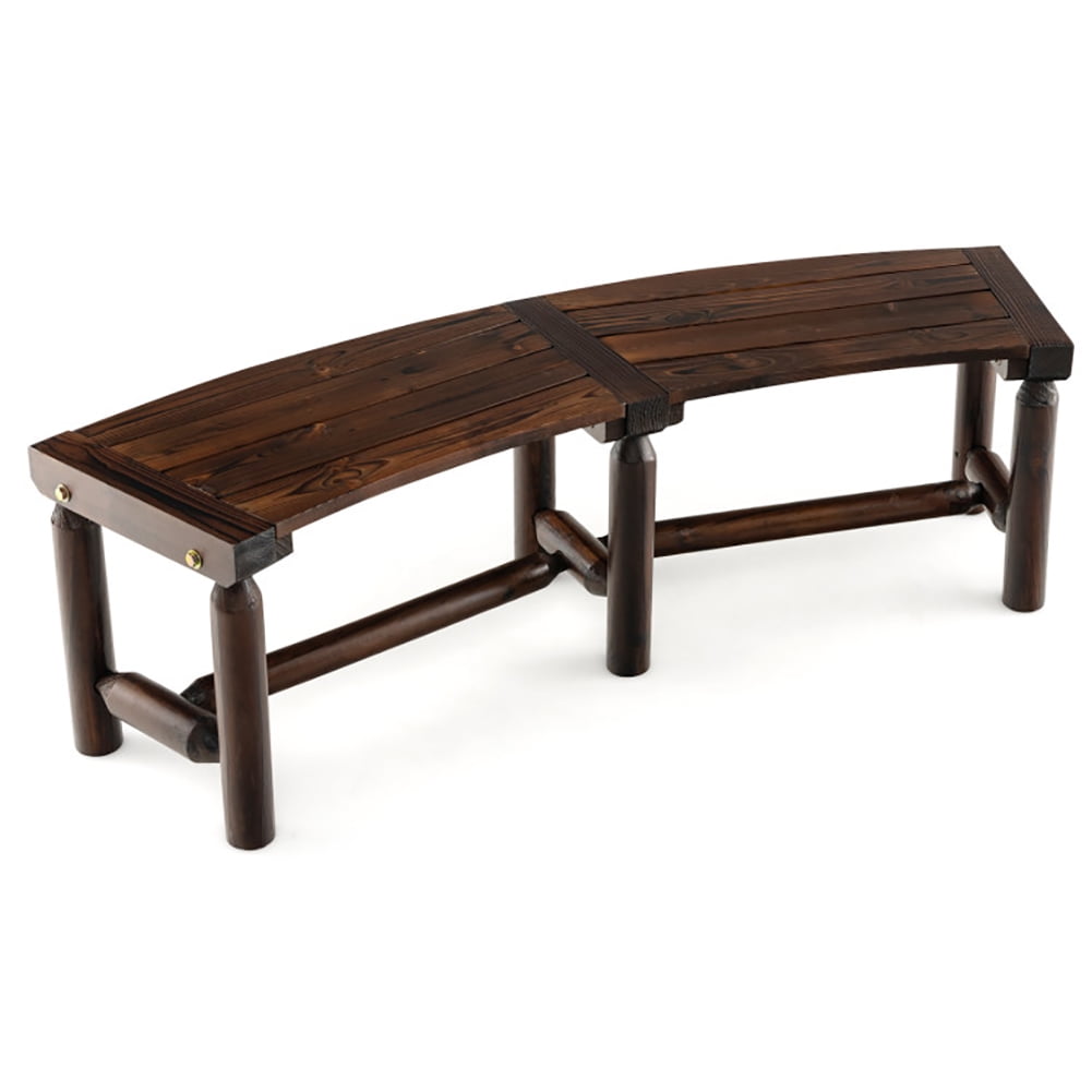 Aimee Lii Patio Curved Bench for Round Table Spacious and Slatted Seat, Outdoor Patio Furniture Aimee Lii Patio Curved Bench for Round Table Spacious and Slatted Seat, Outdoor Patio Furniture