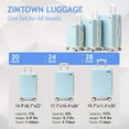 thumbnail image 2 of Zimtown 3 Piece Luggage Set, Carry on Suitcase Sets Hardside Lightweight Spinner with TSA Lock, Blue, 2 of 17