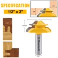 thumbnail image 3 of Juego de brocas para fresar inglete Lock Newdeli, 45 grados, 1/2 pulgada, 3 unidades, 3 of 7