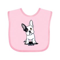 Inktastic B/W Frenchie (Darks) Boys or Girls Baby Bib