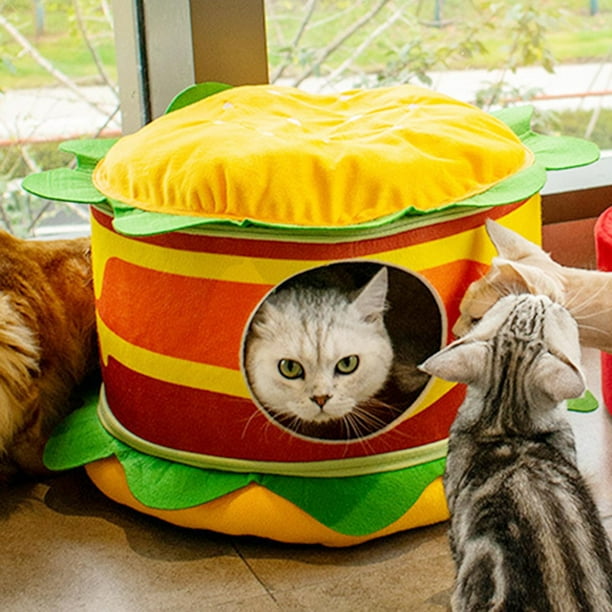 Hamburger top cat bed