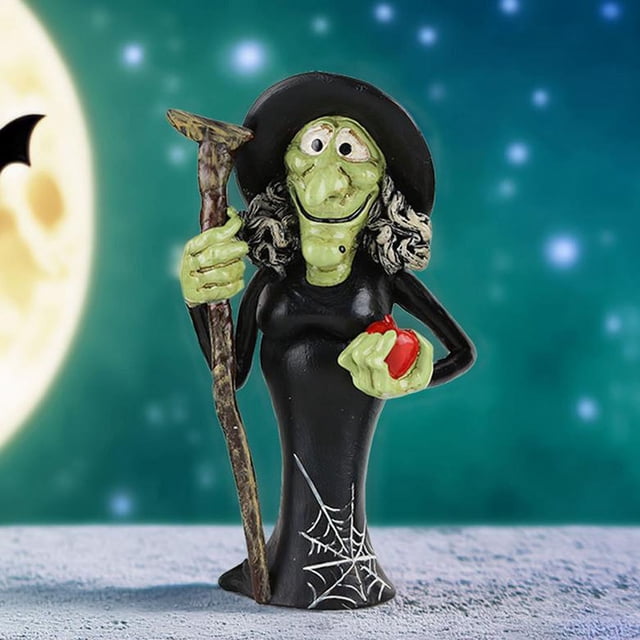 Fiudx Decoración de Mesa de Halloween, Juego de Calabaza Espeluznante y Gato Brujo, de Resina, Ideal para Decoración Del Hogar y Fiestas, Versátil para Halloween, Juego de 3 Piezas, 3,3-4,2 Cm